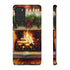 Candles on the Hearth Decorated for Christmas - Impact Resistant Phone Case Samsung Galaxy S20+ Glossy